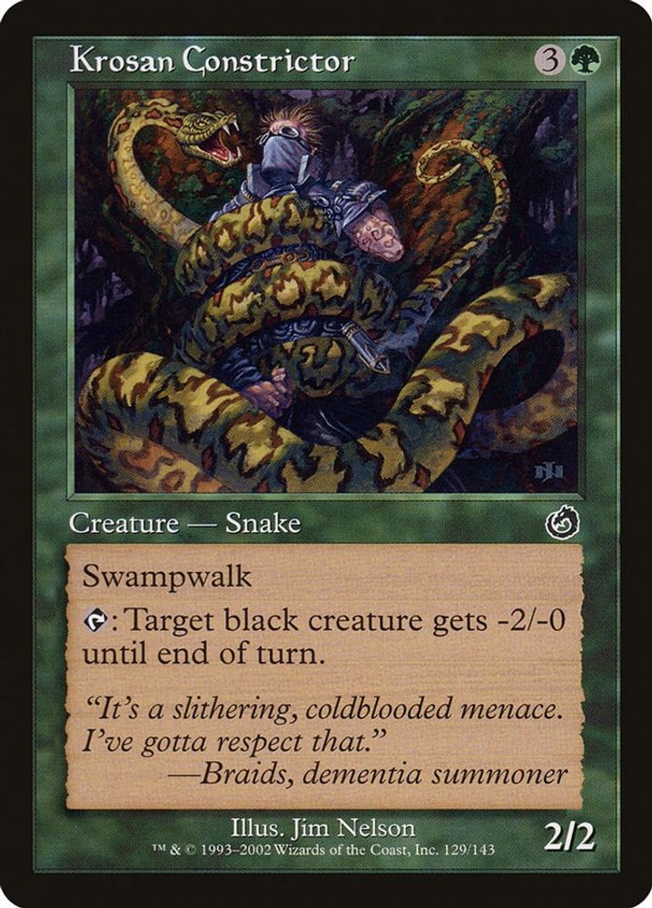 2002 Magic: The Gathering: Torment (TOR) - Krosan Constrictor (#129, Common) (, Near Mint)