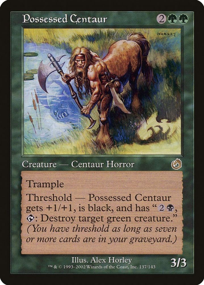 2002 Magic: The Gathering: Torment (TOR) - Possessed Centaur (#137, Rare) (, Near Mint)