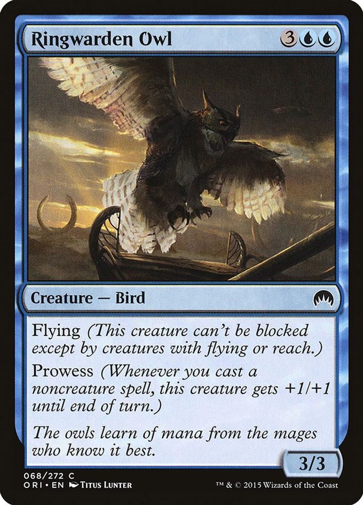 2015 Magic: The Gathering: Magic Origins (ORI) - Ringwarden Owl (#68, Common) (, Near Mint)