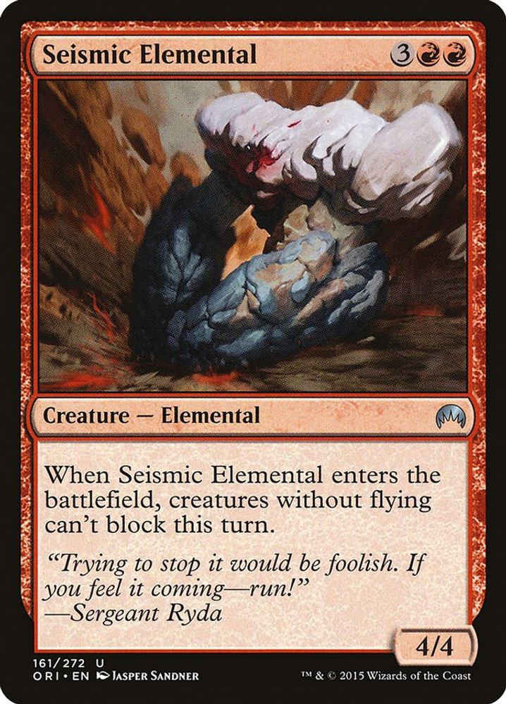 2015 Magic: The Gathering: Magic Origins (ORI) - Seismic Elemental (#161, Uncommon) (, Near Mint)