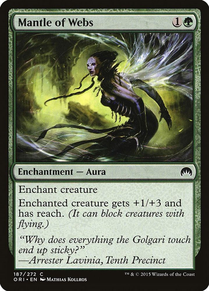 2015 Magic: The Gathering: Magic Origins (ORI) - Mantle of Webs (#187, Common) (, Near Mint)