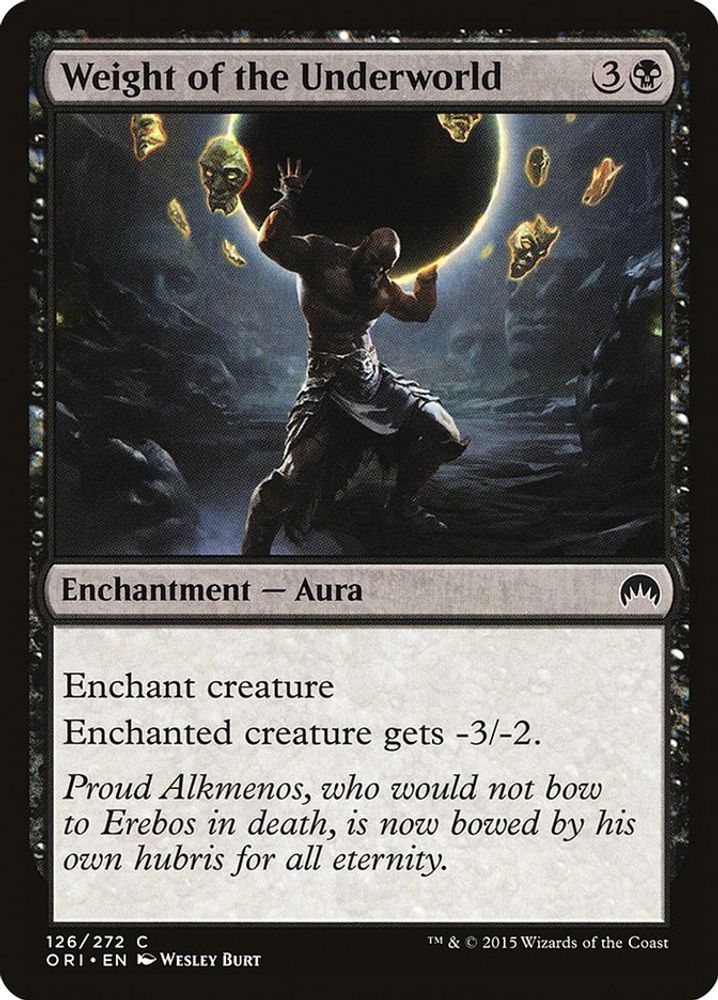 2015 Magic: The Gathering: Magic Origins (ORI) - Weight of the Underworld (#126, Common) (, Near Mint)
