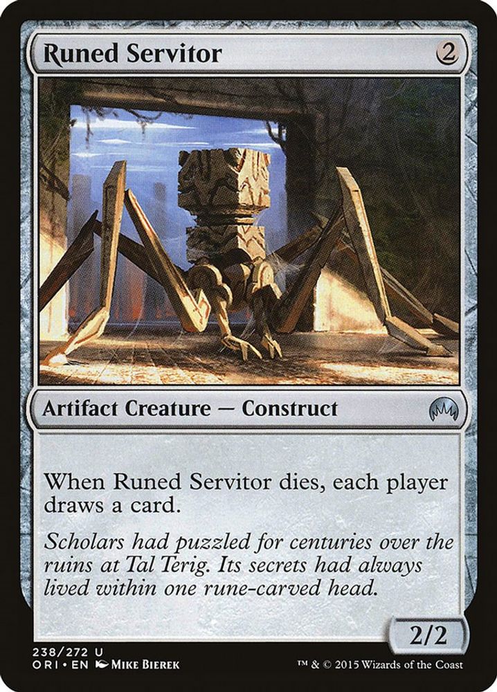 2015 Magic: The Gathering: Magic Origins (ORI) - Runed Servitor (#238, Uncommon) (, Near Mint)